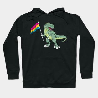 Funny Dinosaur Flag Pansexual Pride LGBT Gift Hoodie